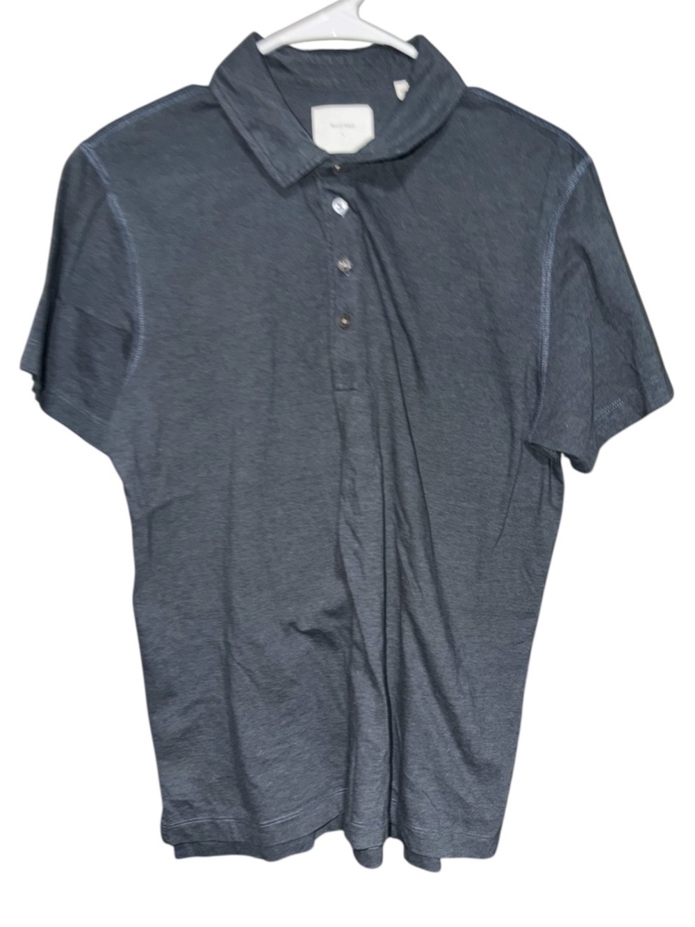 Billy Reid Charcoal Heather Polo Shirt